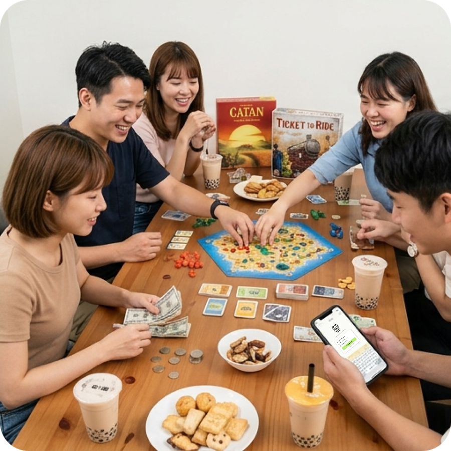 朋友聚會用 Wari Pay 記帳情境